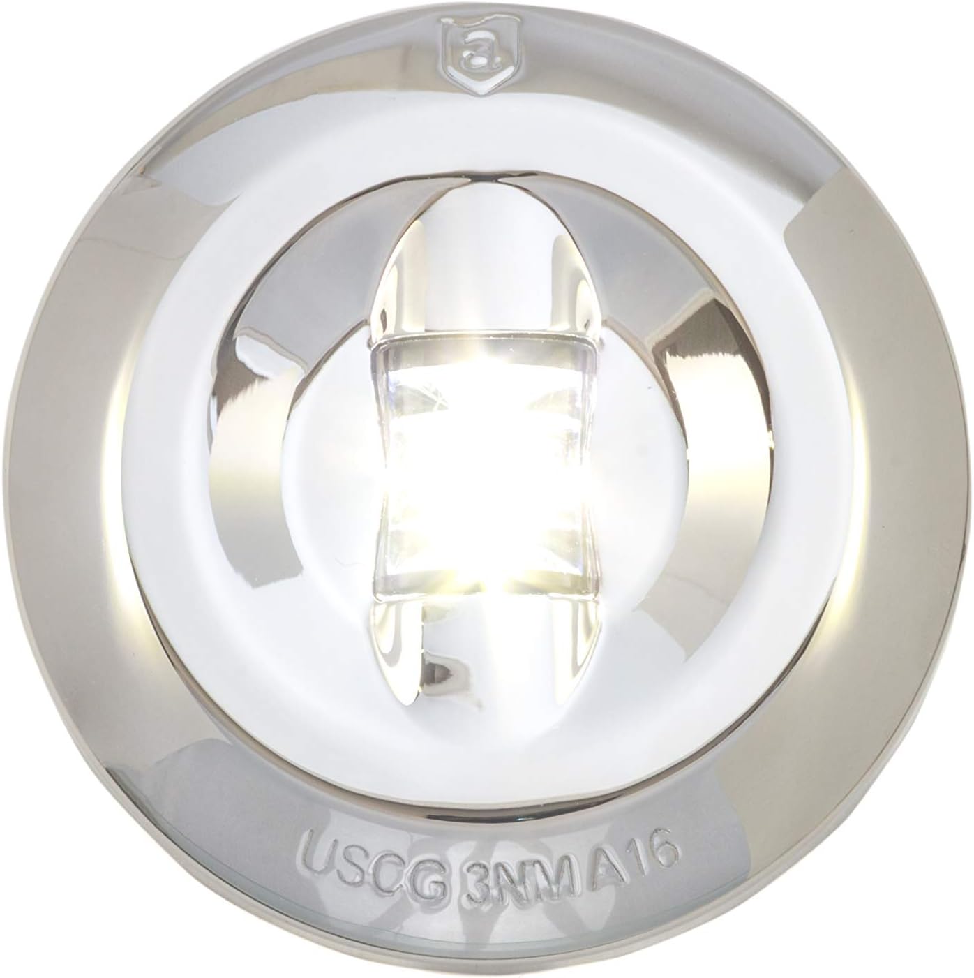 attwood 6556-7 Universal Watertight Marine Boat LED Round 3 Nautical Mile Transom Light