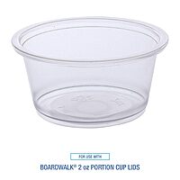 Boardwalk Souffle/Portion Cups, 2 oz, Polypropylene, Clear, 20 Cups/Sleeve, 125 Sleeves/Carton