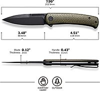 CIVIVI Cetos Folding Knife 14C28N Spear Point Blade