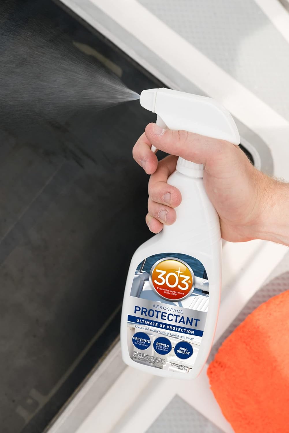 303 Products Marine Aerospace Protectant Spray – UV Protection, Repels Dust, Dirt, & Staining, Matte Finish