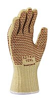 Honeywell Safety Products USA Yellow, White and Rust 7 Gauge Kevlar and Cotton Hot Mill Gloves with Knit Wrist