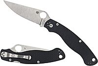 Spyderco Military 2 Carbon Fiber Folding Knife - CPM S90V Steel, Compression Lock, Four-Position Clip, PlainEdge - C36CFP2