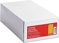 Universal 35261 Kraft Clasp Envelope, Center Seam, 28lb, 6 1/2 x 9 1/2, Brown Kraft, 100/Box