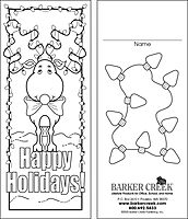 Barker Creek Bookmark Duets Color Me Adult Coloring Book Style Bookmarks