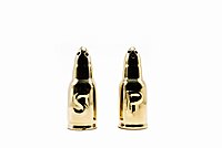 Caliber Gourmet Salt and Pepper Shakers Set For Kitchen Table, Bullet Style, Cooking Table, Collectible, Outdoors, Camping
