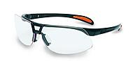 Honeywell Uvex by Protégé Safety Glasses, Metallic Black Frame with Clear Lens & Ultra-Dura Anti-Scratch Hardcoat (S4200-H5)