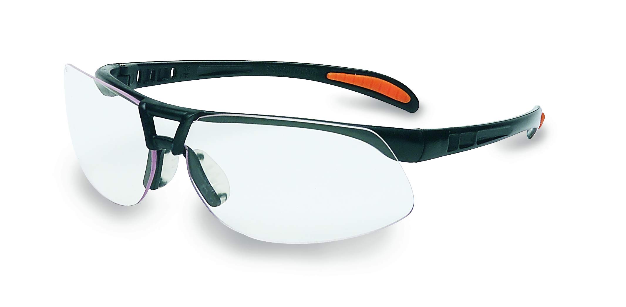 Honeywell Uvex by Protégé Safety Glasses, Metallic Black Frame with Clear Lens & Ultra-Dura Anti-Scratch Hardcoat (S4200-H5)