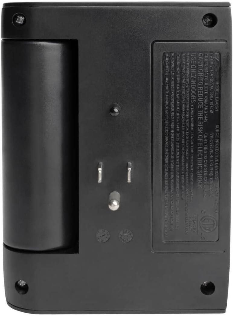 TRIPP LITE SWIVEL6 6-Outlet Surge Protector, 3 Rotatable Outlets, Direct Plug-In, Black