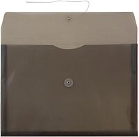 JAM PAPER Plastic Envelopes with Button & String Tie Closure - 12 Pack