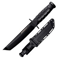 Cold Steel Leatherneck Tanto 7" German D2 Razor-Sharp Blade 5" Kray-Ex Durable Handle Tactical Military Knife withSecure-Ex