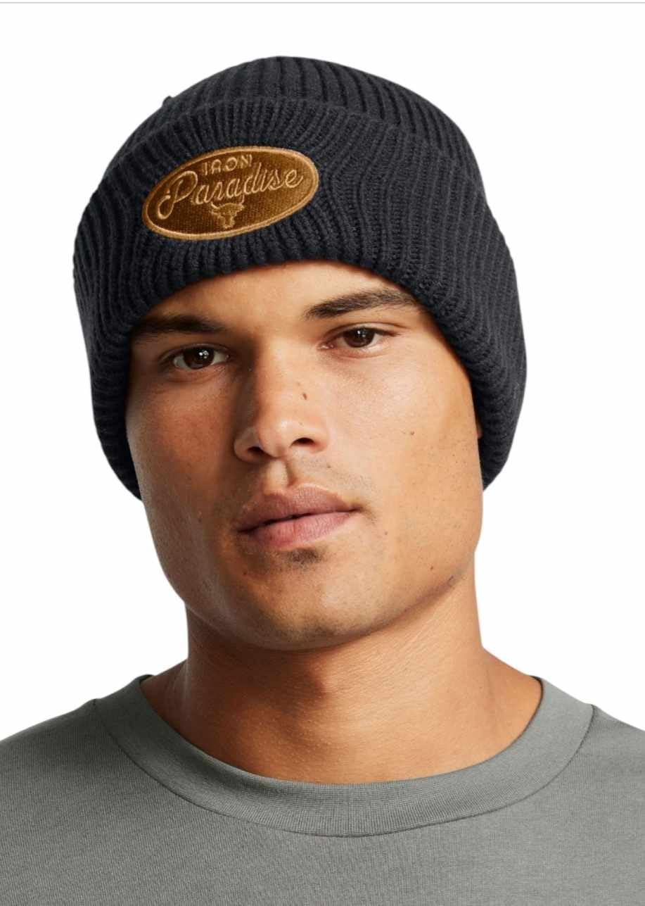 Under Armour Unisex Iron Paradise Project Rock Beanie One Size Black