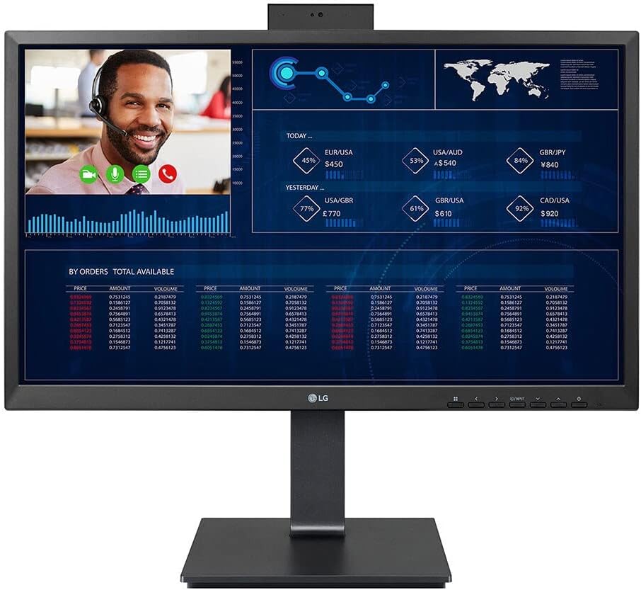 LG 24CQ650N-6N 24" 23.8-inch FHD All-in-One Thin Client with Pop-up Webcam Non OS