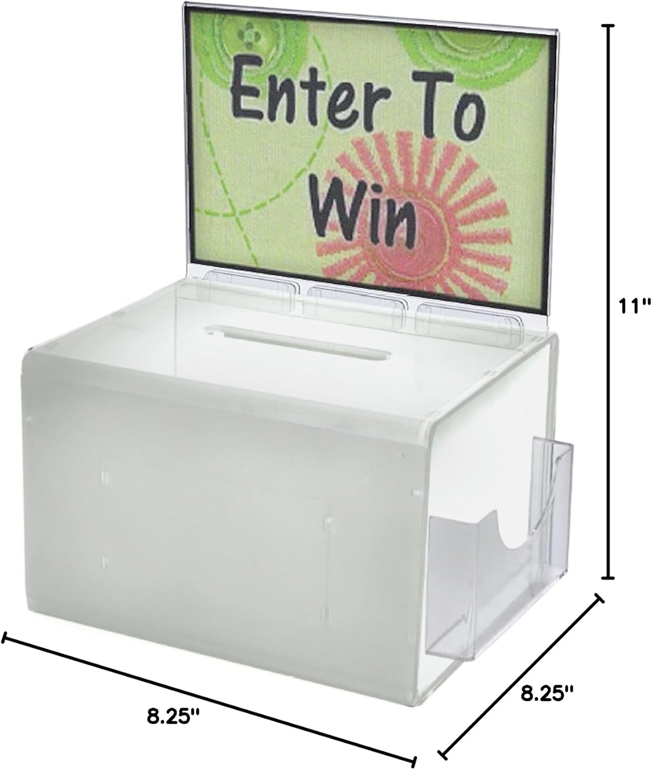 AZAR DISPLAYS Suggestion/Lottery Box with Lock and Sign Frame