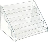 Azar Displays 326040 12"W x 8"D x 8"H Four Tier Counter Step Display