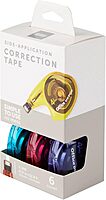 Office Depot Side-Application Correction Tape, 1 Line x 394in., Assorted Colors, Pack Of 6, 10847