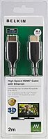 Belkin High Speed HDMI Cable with Ethernet - HDMI cable with Ethernet - HDMI male to HDMI male - 2 m - 4K support
