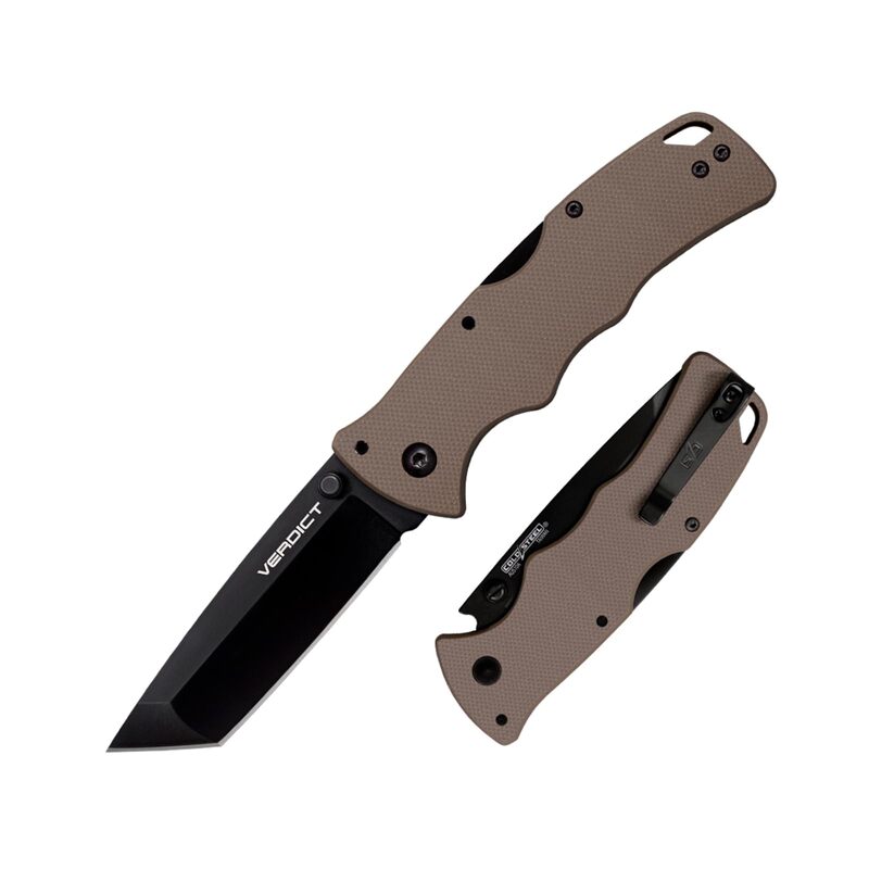 Cold Steel Verdict 3" AUS10A G-10 Handle Folding Knife with Tri-Ad Lock