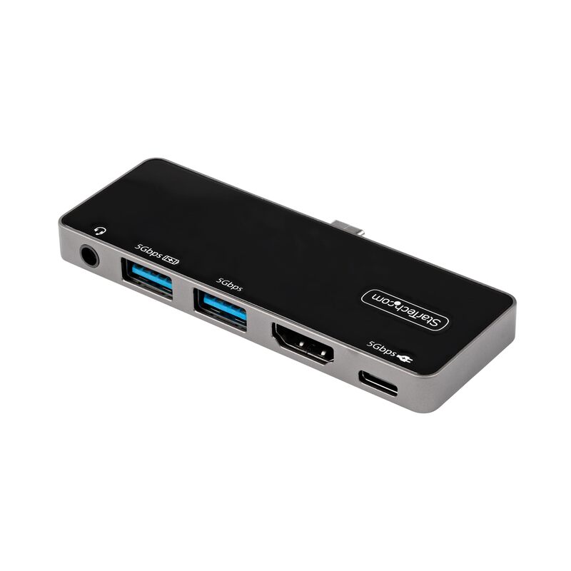 USB C Multiport Adapter - USB-C to 4K 60Hz HDMI 2.0, 100W Power Delivery Pass-Through Charging, 3-Port USB 3.0 Hub, Audio - USB-C Mini Dock - Portable USB Type-C Travel Dock