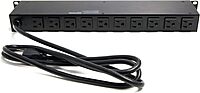 StarTech.com 16 Outlet Horizontal 1U Rack Mount PDU Power Strip for Network Server Racks - Surge Protection - 120V/15A