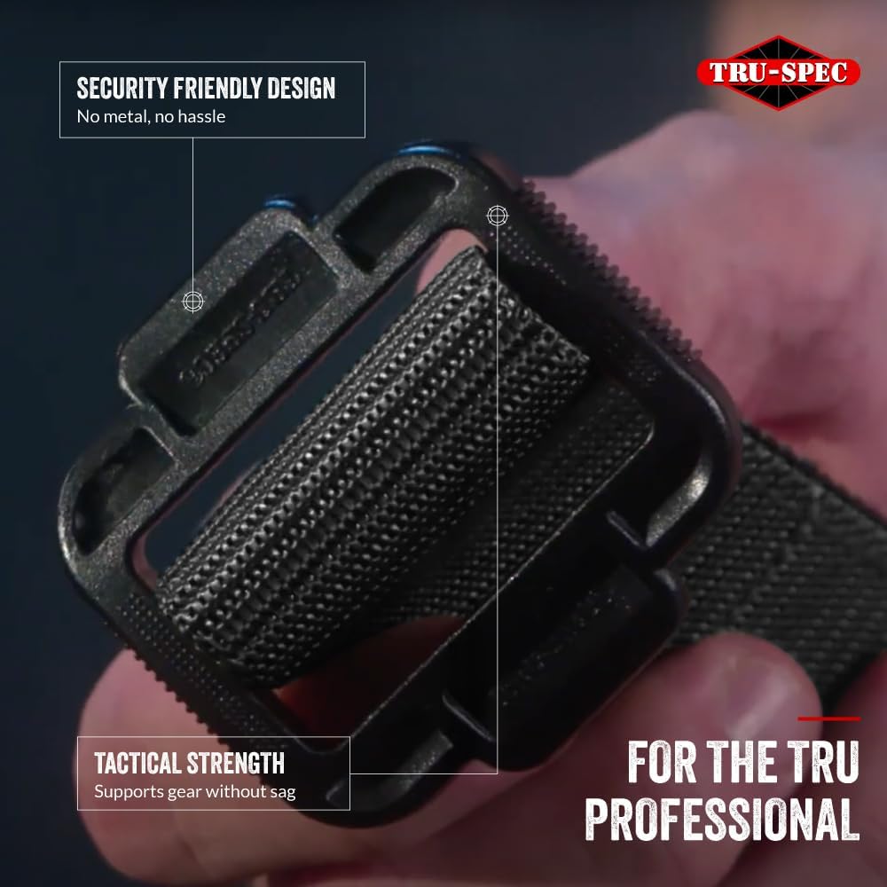 Tru-Spec Security Friendly Tactical Belt with Non-Metallic Buckle