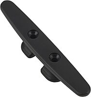 Schaefer Open Base Black Anodized Forged Aluminum Cleat fits Up to 3/8-Inch Line, 4-Inch/102mm