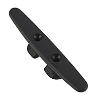 SCHAEFER Open Base Black Anodized Forged Aluminum Deck Cleat