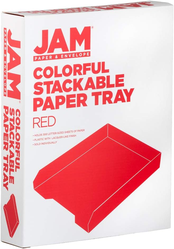 JAM PAPER Stackable Paper Tray - Desktop Document & File Organizer