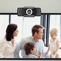 CyberTrack H4 Webcam 1080P HD USB Webcam with Built-in Microphone, Black