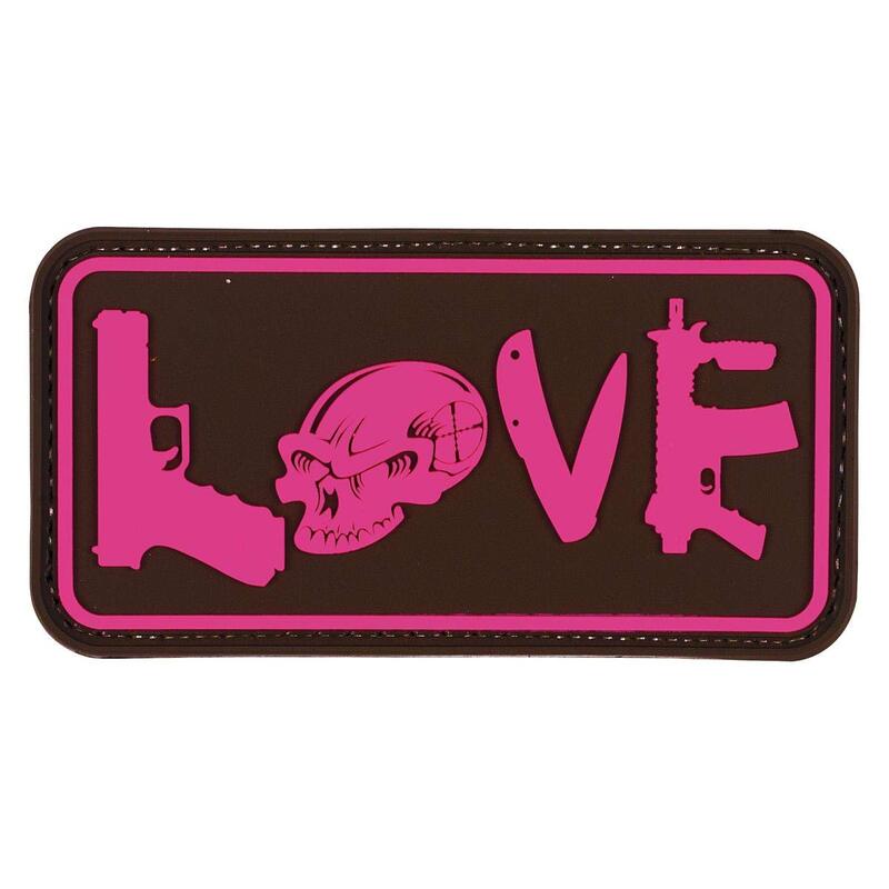 VOODOO TACTICAL PVC 'LOVE' Tactical Patch with Hook Backing