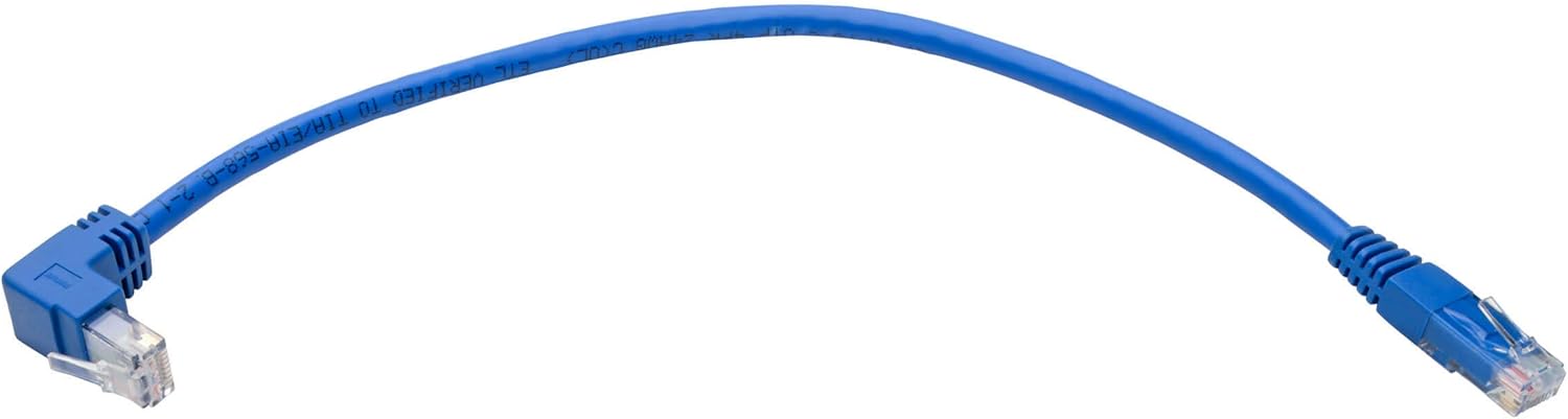 Tripp Lite Cat6 UTP Molded RJ45 Patch Cable, Blue (Up-Angle/Down-Angle/Left-Angle)