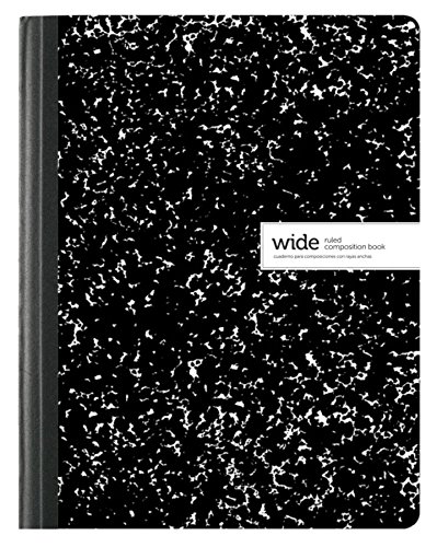 Office Depot Composition Book, 7 1/2in x 9 3/4in, Wide Ruled, 100 Sheets, Assorted Black/White Designs (No Design Choice)