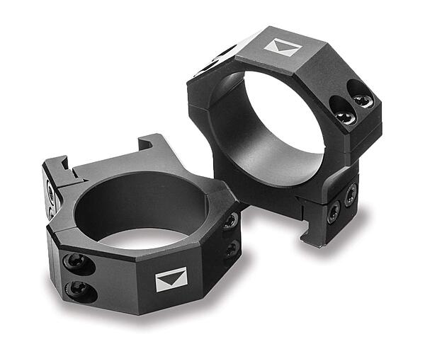 STEINER H-Series Lightweight 30mm Scope Rings, Black, Picatinny