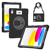 CODi Rugged iPad Case 11" (A16)/iPad 10.9" (10th Generation) | Heavy-Duty Shockproof Protection, 360° Coverage, Kickstand & Hand Strap