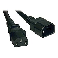 Tripp Lite Heavy-Duty Power Extension Cord 15A, 14AWG (IEC-320-C14 to IEC-320-C13) 1-ft.(P005-12N) Black 1 Foot (Pack of 1)