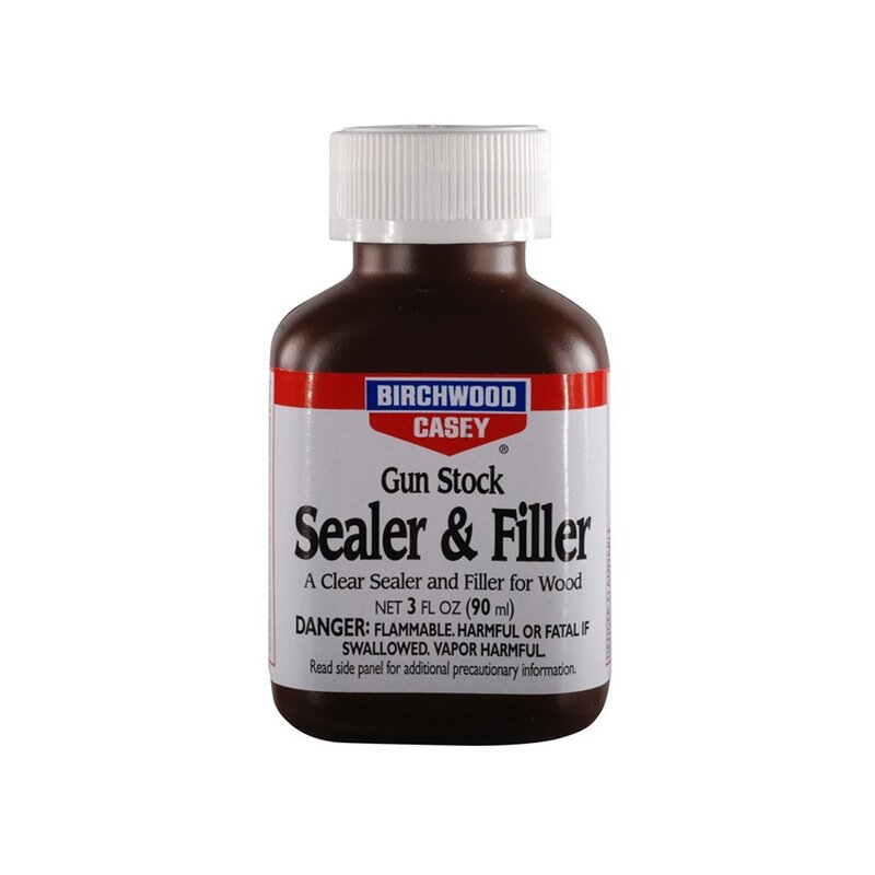 Birchwood Casey Easy-to-Use Fast-Drying Clear Sealer & Filler for Wood Gun Stock, 3 OZ Bottle Classic