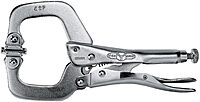 IRWIN Tools VISE-GRIP 18 The Original Locking C-Clamp with Swivel Pads (2” 50mm Clamping Gap) 6" Regular C-Clamp