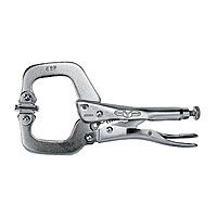 IRWIN Tools VISE-GRIP 18 The Original Locking C-Clamp with Swivel Pads (2” 50mm Clamping Gap) 6" Regular C-Clamp