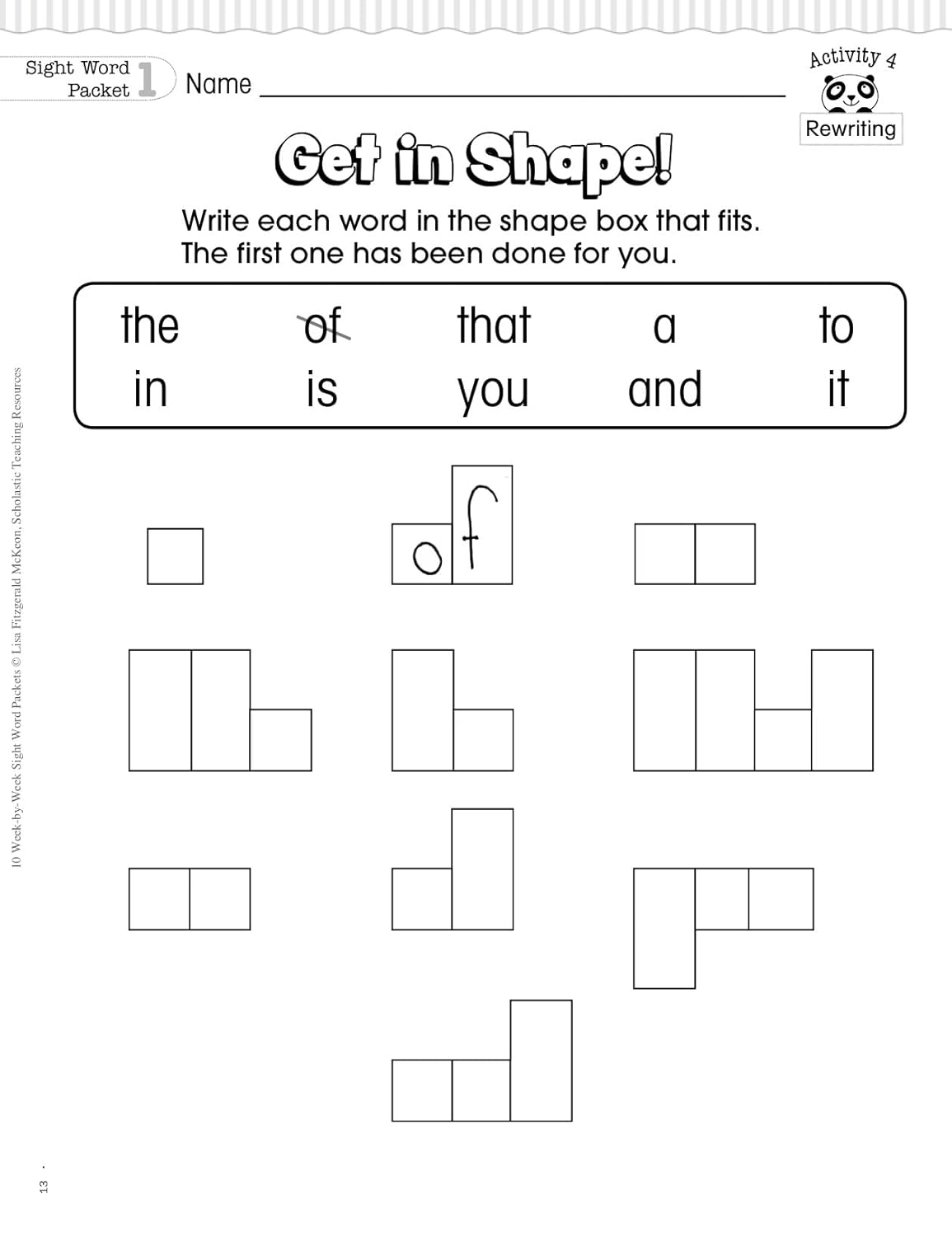 10 Week-by-Week Sight Word Packets: An Easy System for Teaching 100 Important Sight Words to Set the Stage for Reading