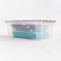IRIS 6 Quart Snap Top Plastic Storage Boxes, Clear - 10 Pack