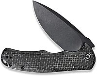 CIVIVI Folding Pocket Knife- Praxis Flipper Liner Lock Knife, 3.75" Black Stonewashed Blade with Micarta Handles, Reversible Clip for Everyday Carry Outdoor Use C803G Black Micarta