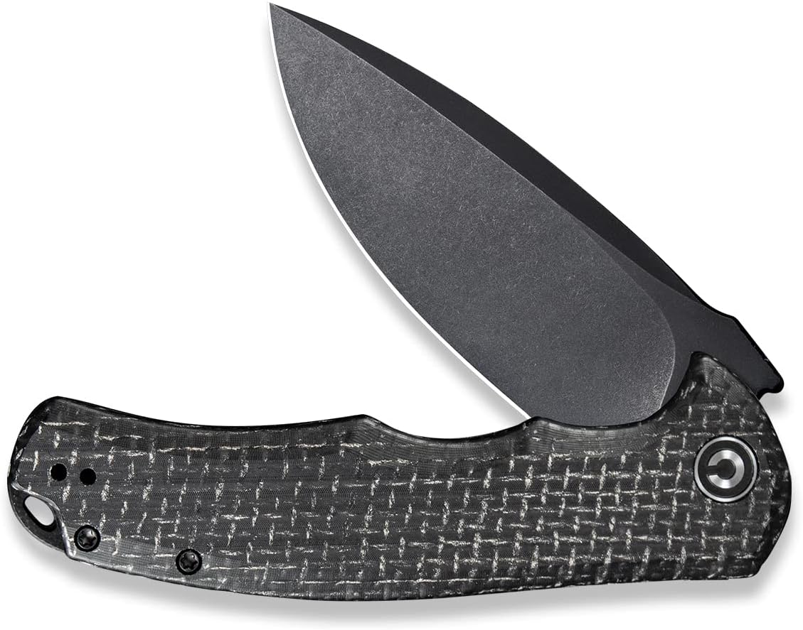 CIVIVI Praxis Flipper Folding Pocket Knife, 3.75" Black Stonewashed 9Cr18MoV