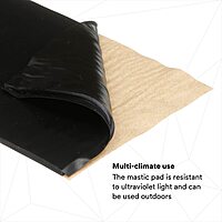 3M Scotch Vinyl Mastic Pad 2200, 6-1/2 in x 4-1/2 in, Box of 10 Pads, 125 mil