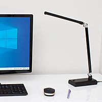 Desk Lamp, LED light, Office Decor, Table Lamp, Energy-Efficient Desk Lamp with Slim Profile Design, Black