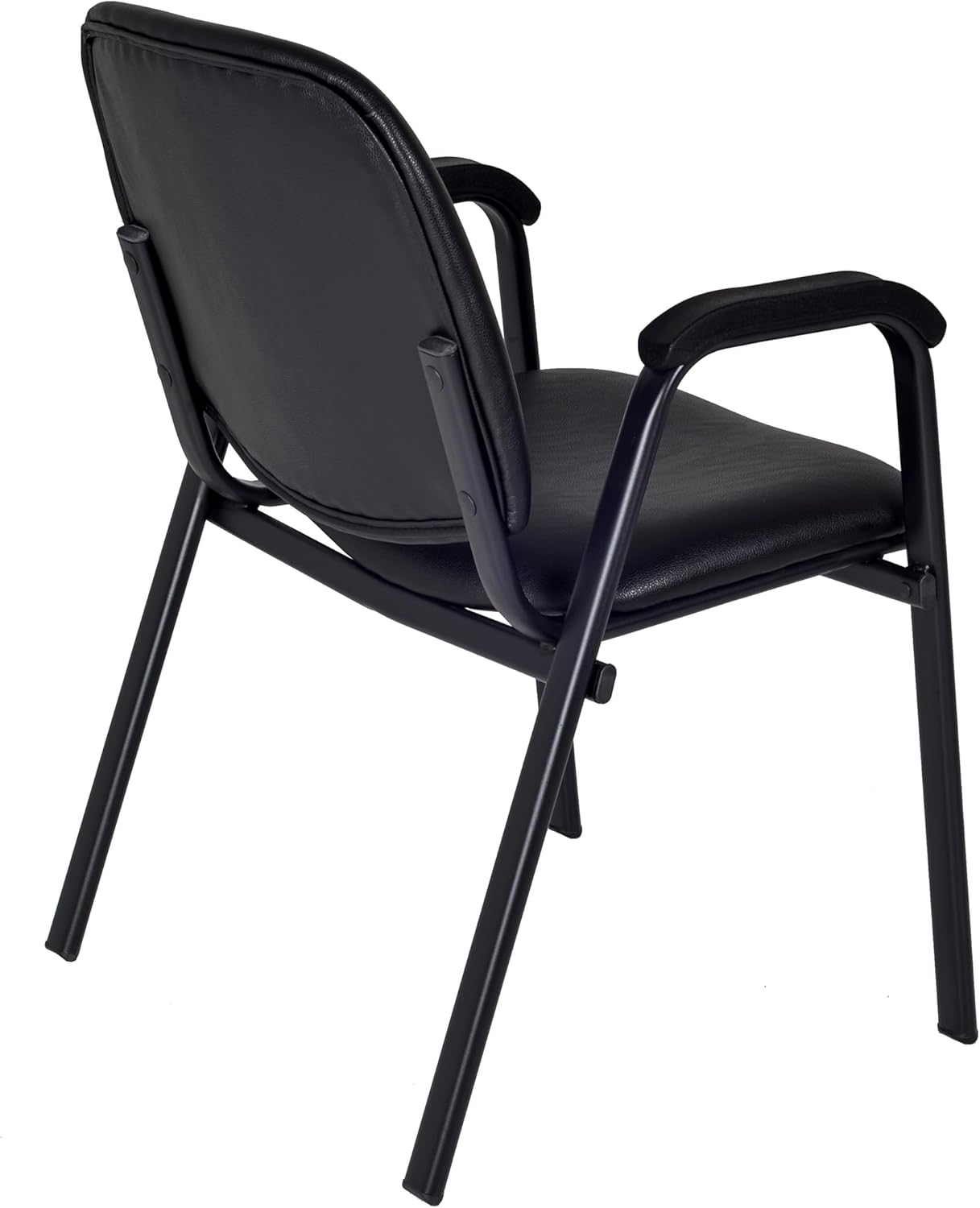 Regency Ace Vinyl Stacking Chair With Arms, Black