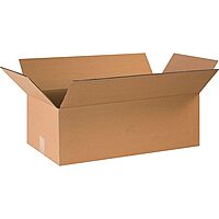 Partners Brand Corrugated Boxes, 24in x 12in x 8in, Kraft, Pack Of 25