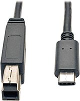 Tripp Lite 3 ft. USB 3.1 Gen 2 USB-C to USB-B Cable (M/M), USB Type-C to USB 3.0 Type-B, 10 Gbps Fast Charging (U422-003-G2)