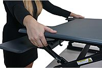 Victor DCX760G High Rise Collection Height Adjustable Standing Desk with Removable Keyboard Tray | Gray | 36” Wide Standing