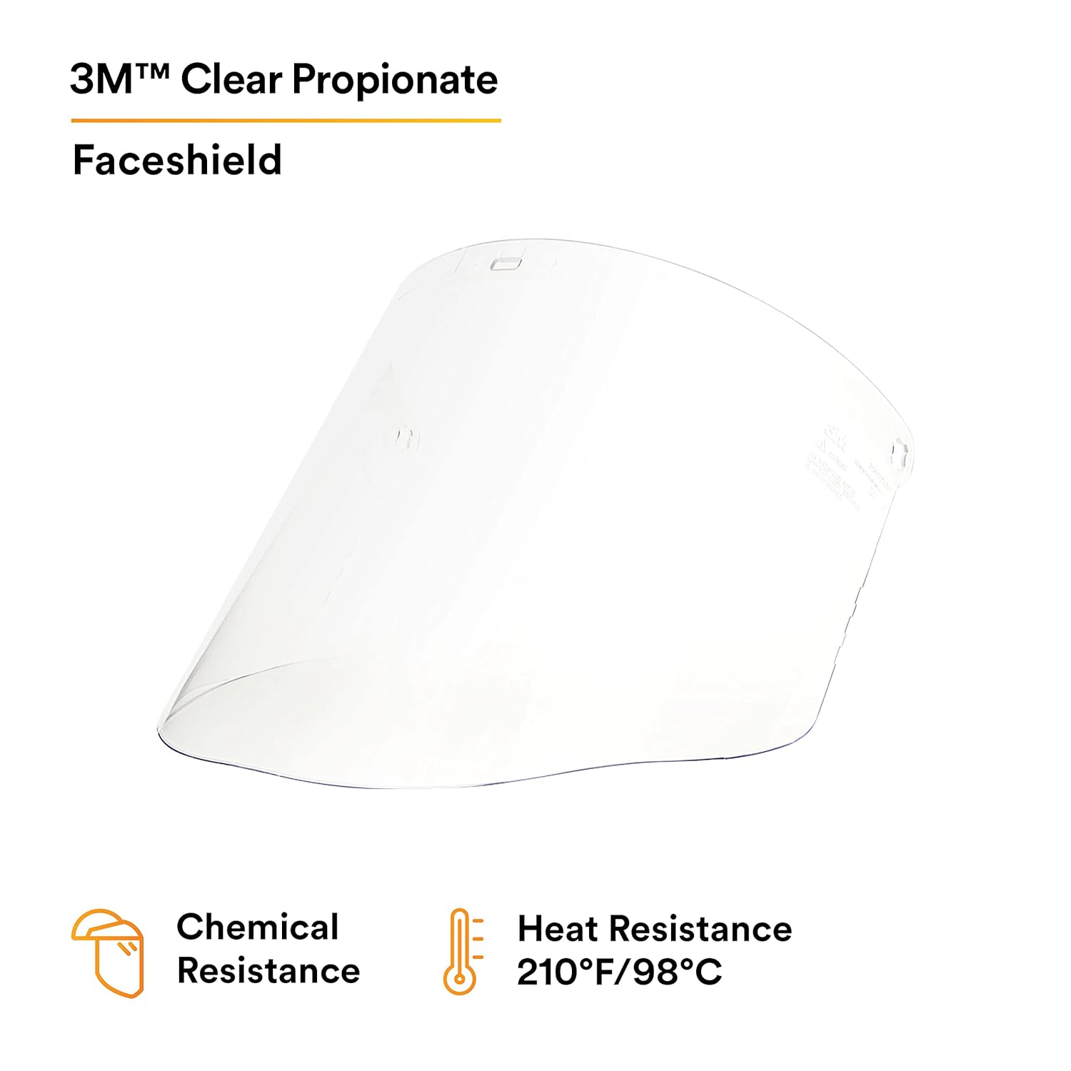3M Clear Propionate Faceshield W96, Pack of 10, 82700-00000, Molded