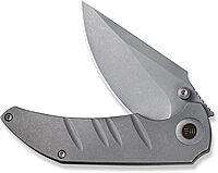 WE KNIFE Framelock Folding Knife CPM-20CV Stonewash Titanium Handle