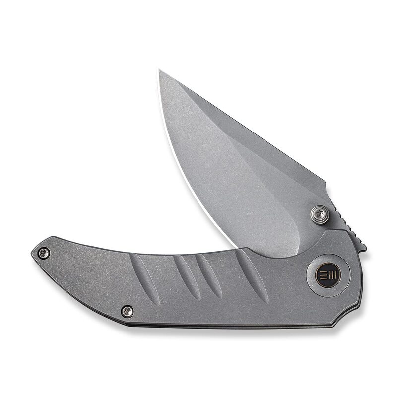 WE KNIFE Framelock Folding Knife CPM-20CV Stonewash Titanium Handle